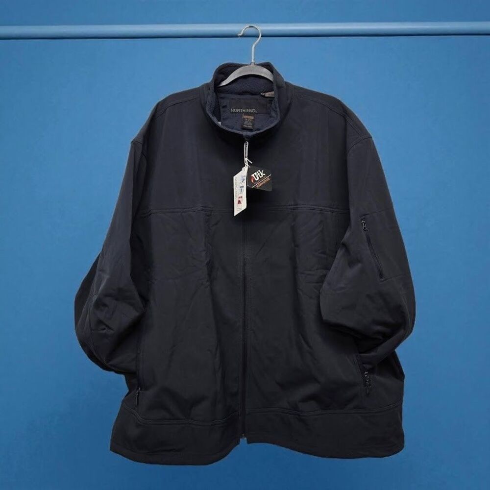 Men’s 4XL - North End Navy 3-Layer Fleece Bonded Performance Soft Shell Jacket - Picture 8 of 15